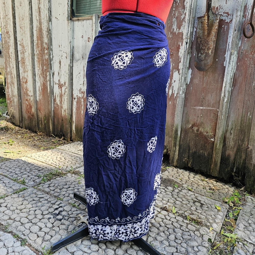 Vintage 1960s/70's Blue Wrap Skirt